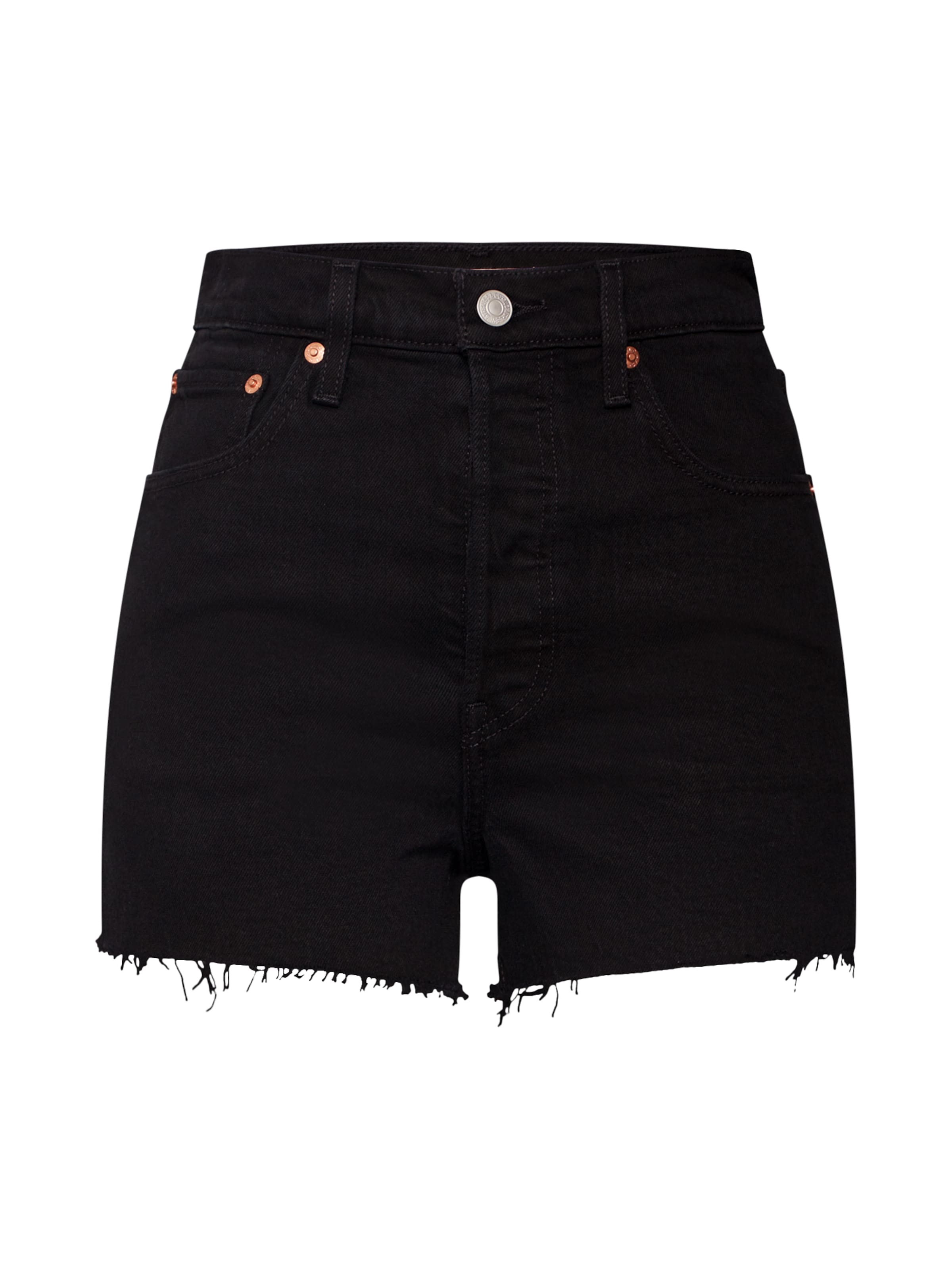 LEVI'S - Jeans 'RIBCAGE' in de kleur Black denim