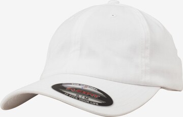 Cappello da baseball di Flexfit in bianco: frontale