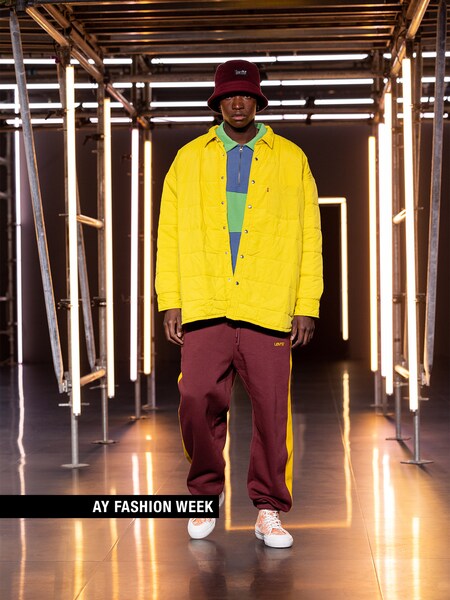 The AY FASHION WEEK Menswear - Sporty Material Mix Look by Levi's