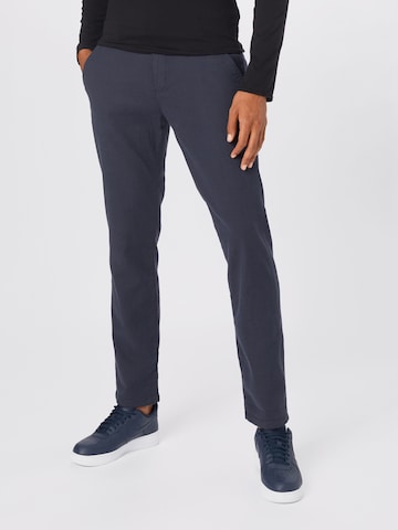 Regular Pantalon chino TOM TAILOR DENIM en bleu : devant