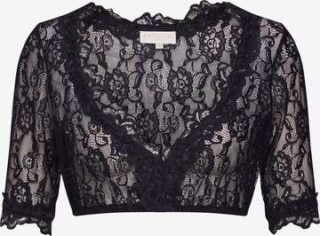 Blouse folklorique Krüger Madl en noir : devant