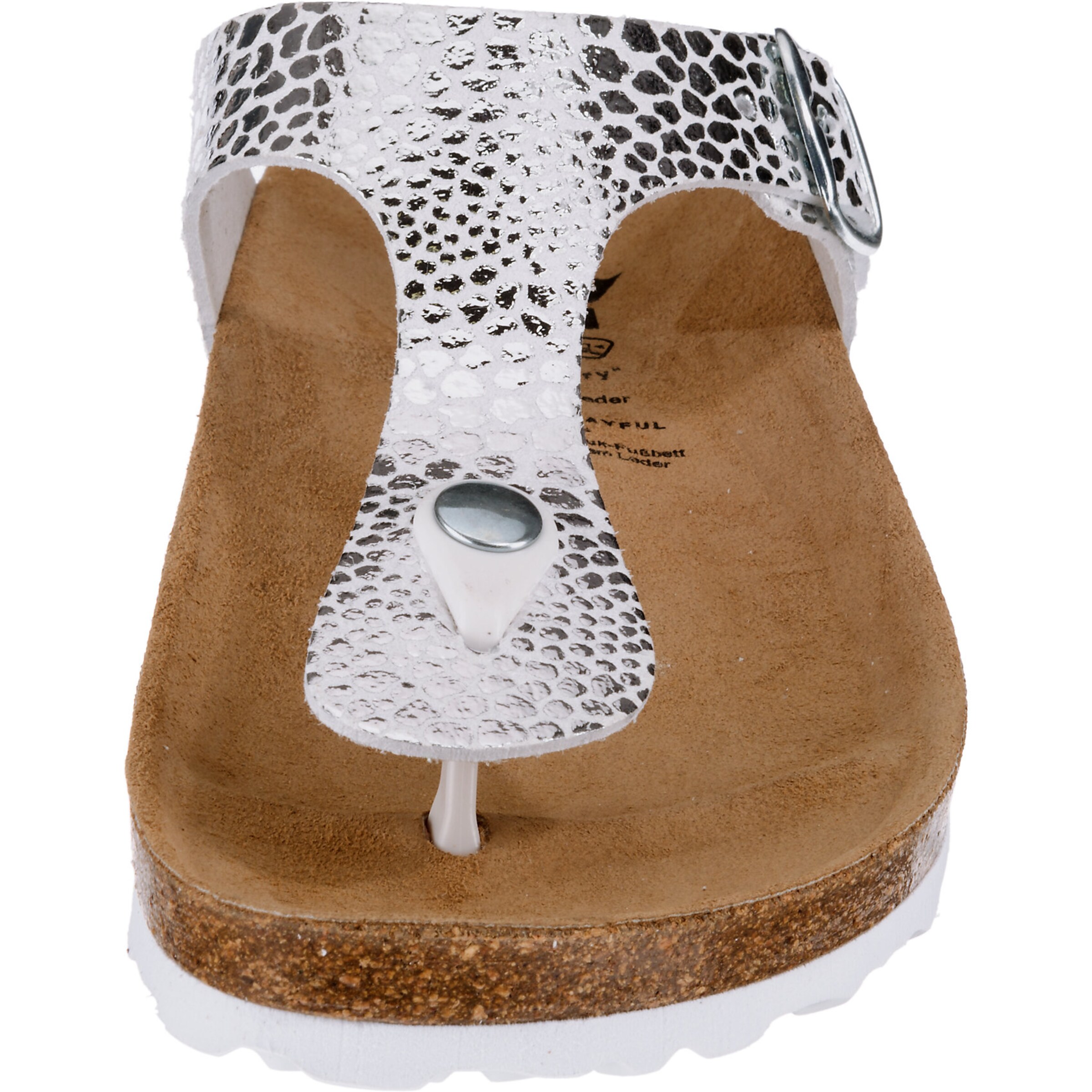 LICO T-Bar Sandals 'Bioline Stone' in Silver