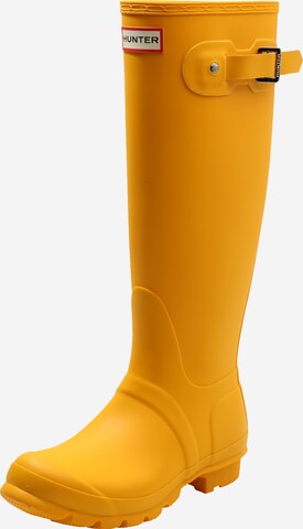 HUNTER Rubber boot 'Womens Original Tall' in Yellow