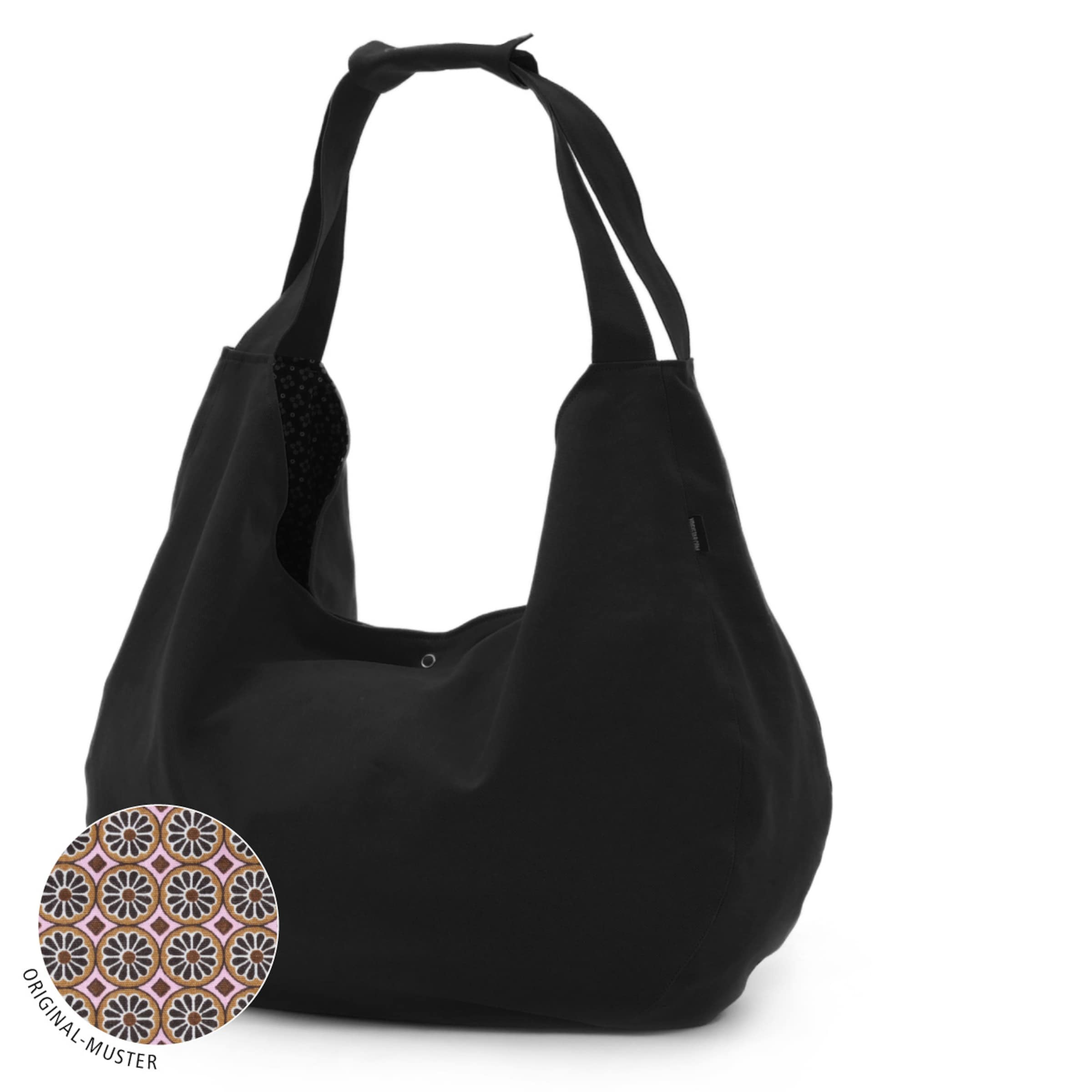 YOGISTAR.COM Yogatasche 'Active - Maxi Big - Cotton' in Schwarz: Vorderseite