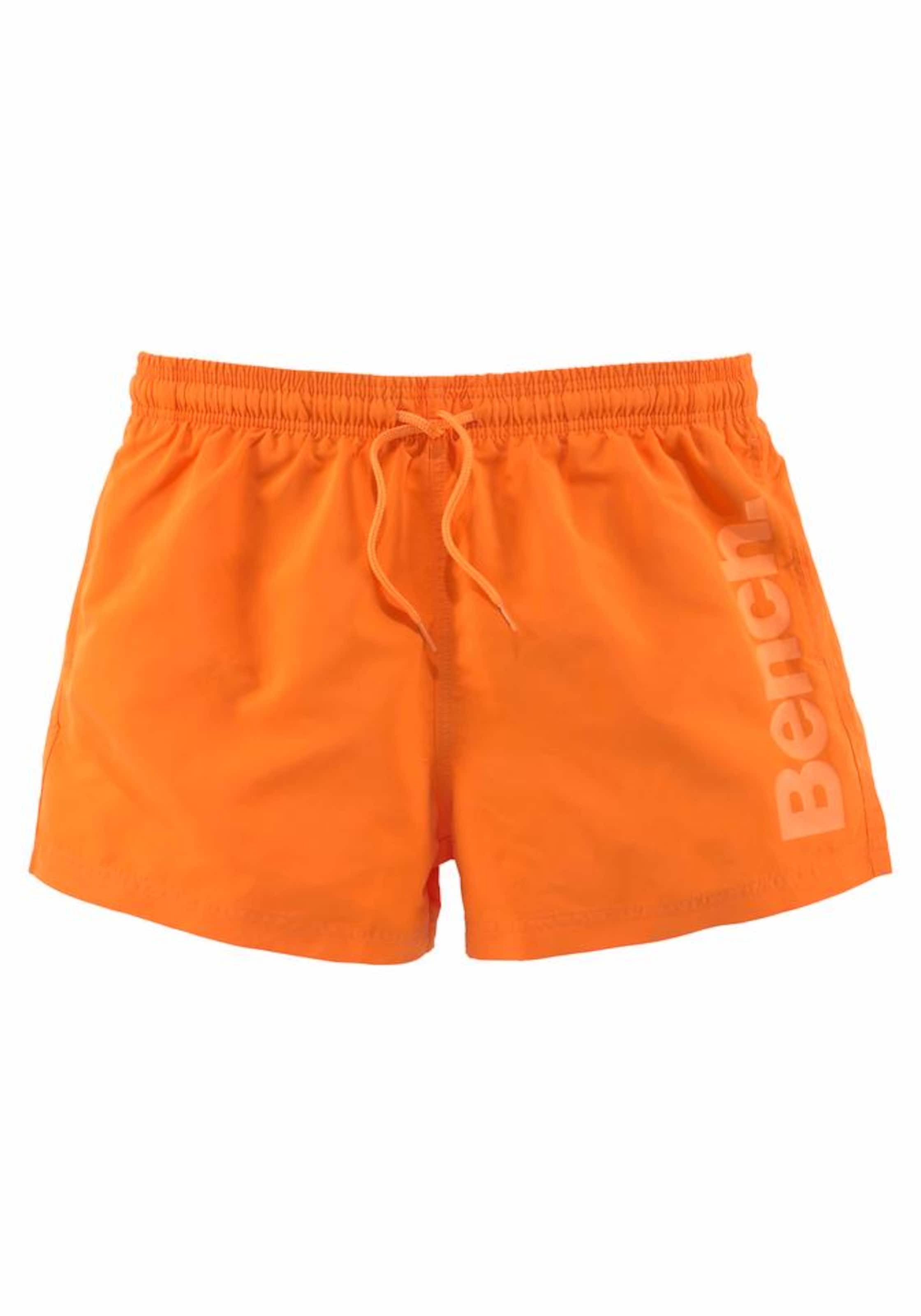 Shorts de bain BENCH en orange : devant