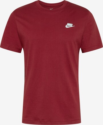 T-Shirt 'Club' Nike Sportswear en rouge : devant