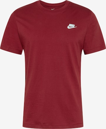 Nike Sportswear Regular Fit T-Shirt 'Club' in Rot: predná strana