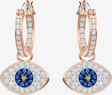 auksinė Swarovski Auskarai 'Duo Evil Eye': priekis