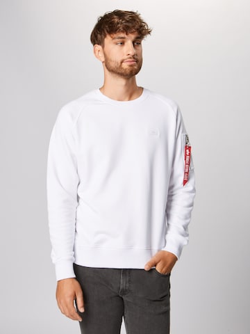 Sweat-shirt 'X-Fit' ALPHA INDUSTRIES en blanc