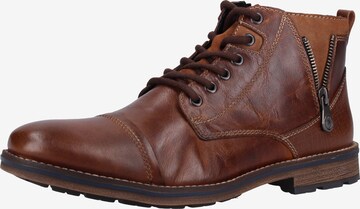 Rieker Lace-Up Boots in Brown: front