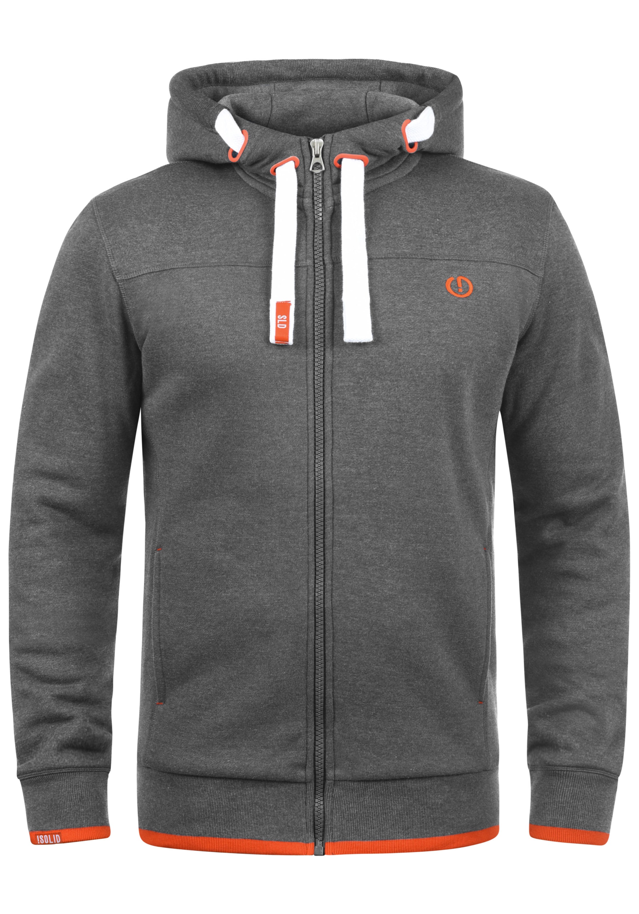 Veste de survêtement 'Benjamin' !Solid en gris : devant