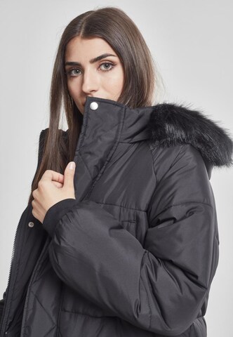 Urban Classics Zimní kabát – černá