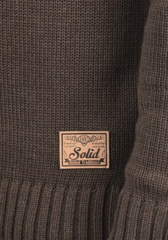 !Solid Strickjacke 'Poul' in Braun