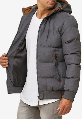 INDICODE JEANS Winter Jacket 'Adeline' in Grey