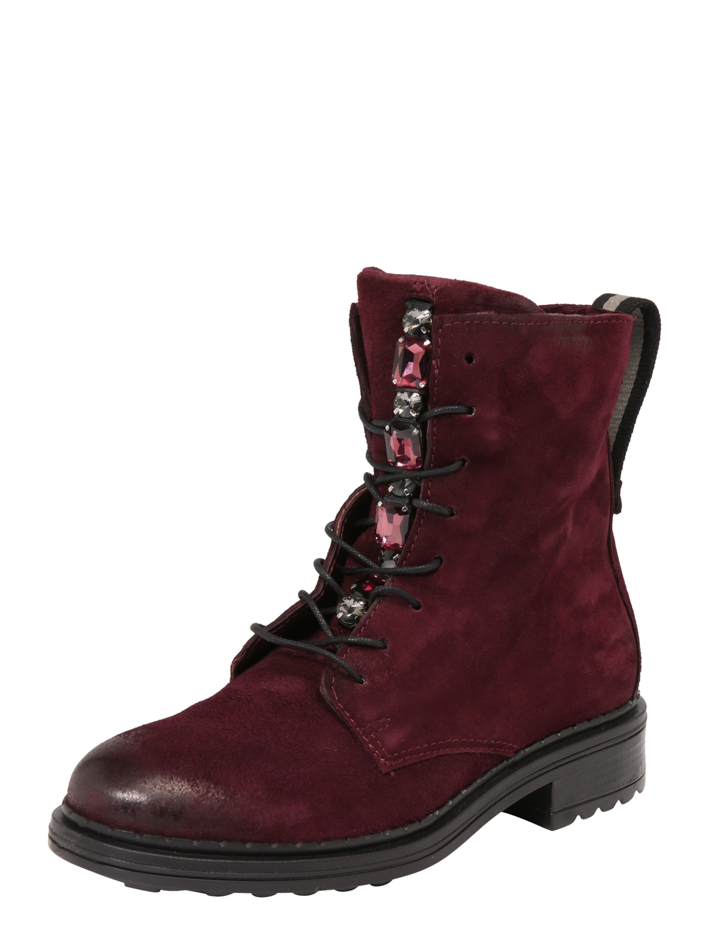 MJUS - Veterlaarzen in de kleur Wijnrood