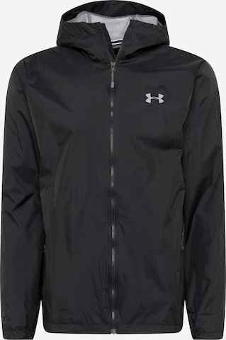 UNDER ARMOUR Athletic Jacket 'Forefront' in Black: front