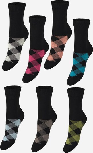 H.I.S Socken (7 Paar) in mischfarben / schwarz, Produktansicht