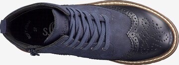 s.Oliver Lace-Up Ankle Boots in Blue