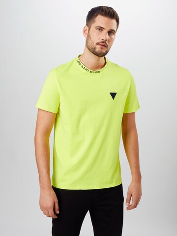 GUESS Regular fit Majica | rumena barva: sprednja stran