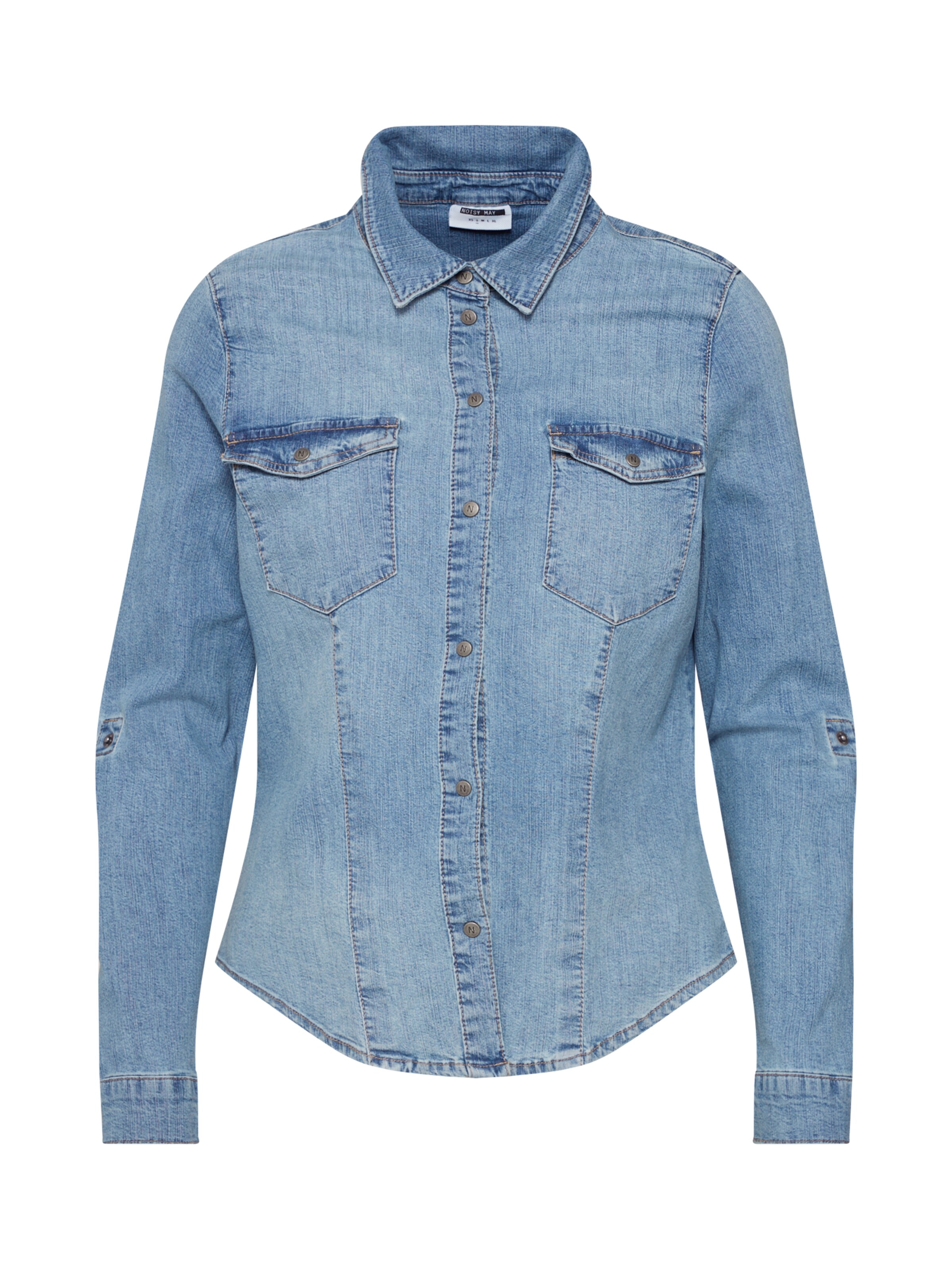Noisy may - Blouse in de kleur Blauw denim
