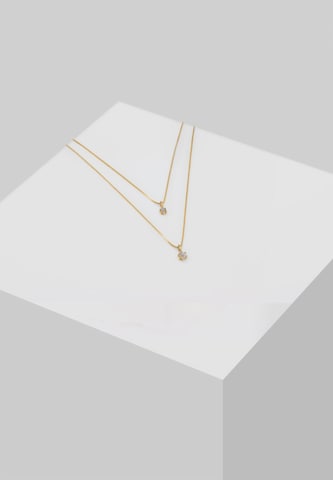 ELLI PREMIUM Halskette Edelsteinkette, Layer in Gold