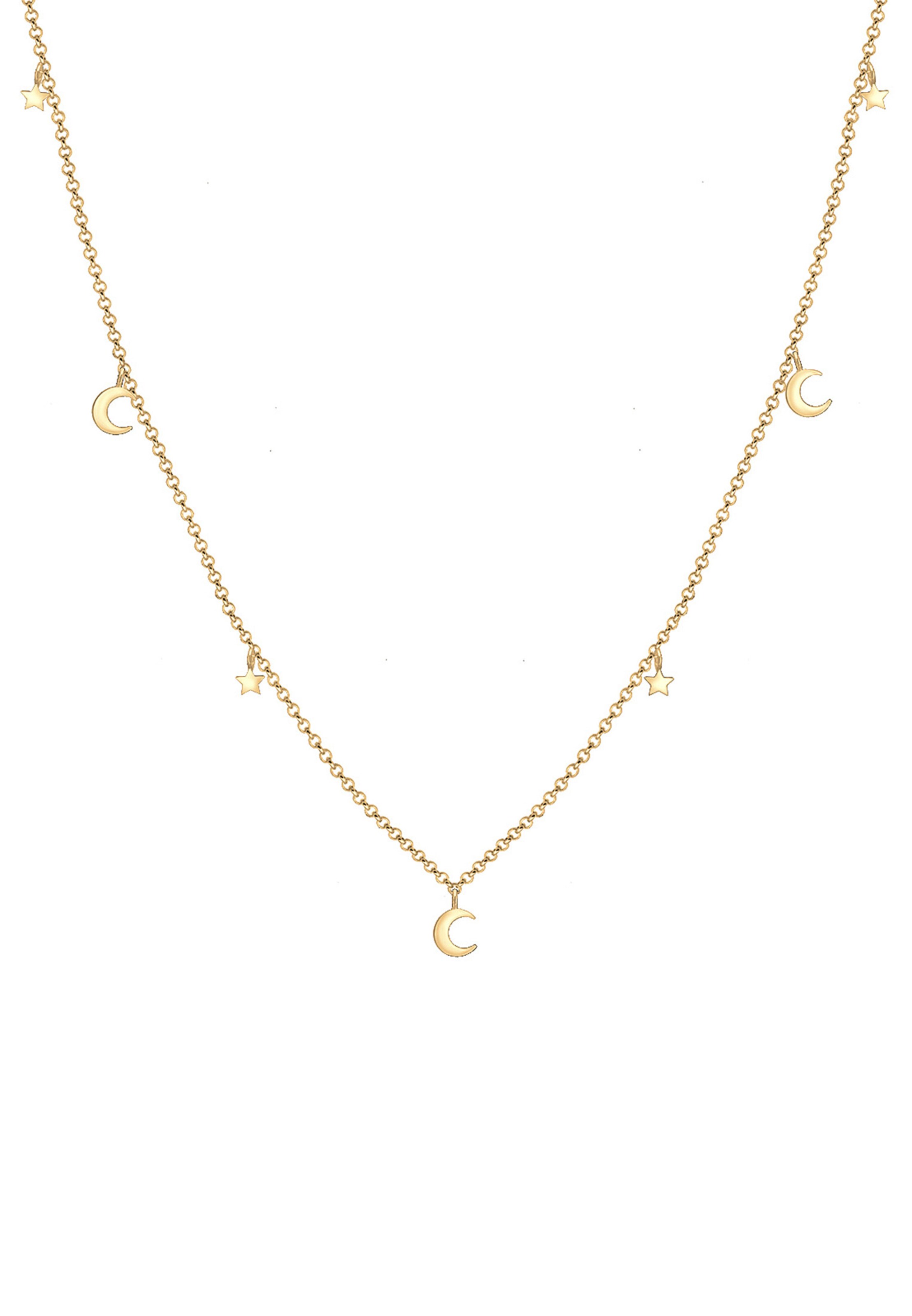 ELLI Halskette 'Halbmond, Sterne' in gold, Produktansicht