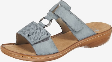 Rieker Mules 'Eagle' in Blue: front