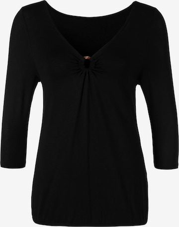 LASCANA Shirt in Schwarz