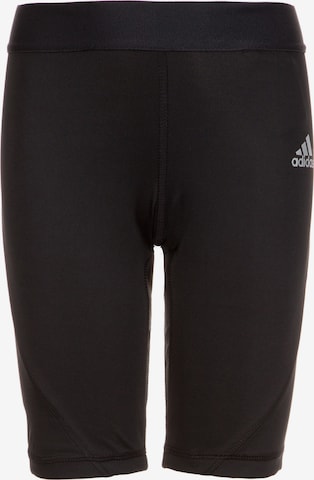 ADIDAS PERFORMANCE Skinny Workout Pants 'Youth' in Black: front