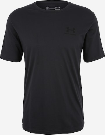 UNDER ARMOUR Λειτουργικό μπλουζάκι σε μαύρο: μπροστά