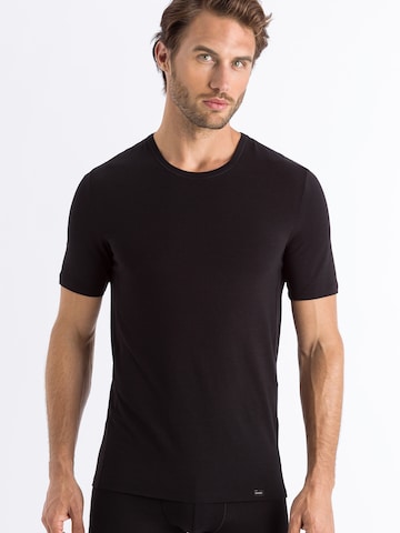 Hanro Onderhemd ' Natural Function ' in Zwart: voorkant