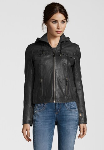 Miracle of Denim Lederjacke in Grau: Vorderseite