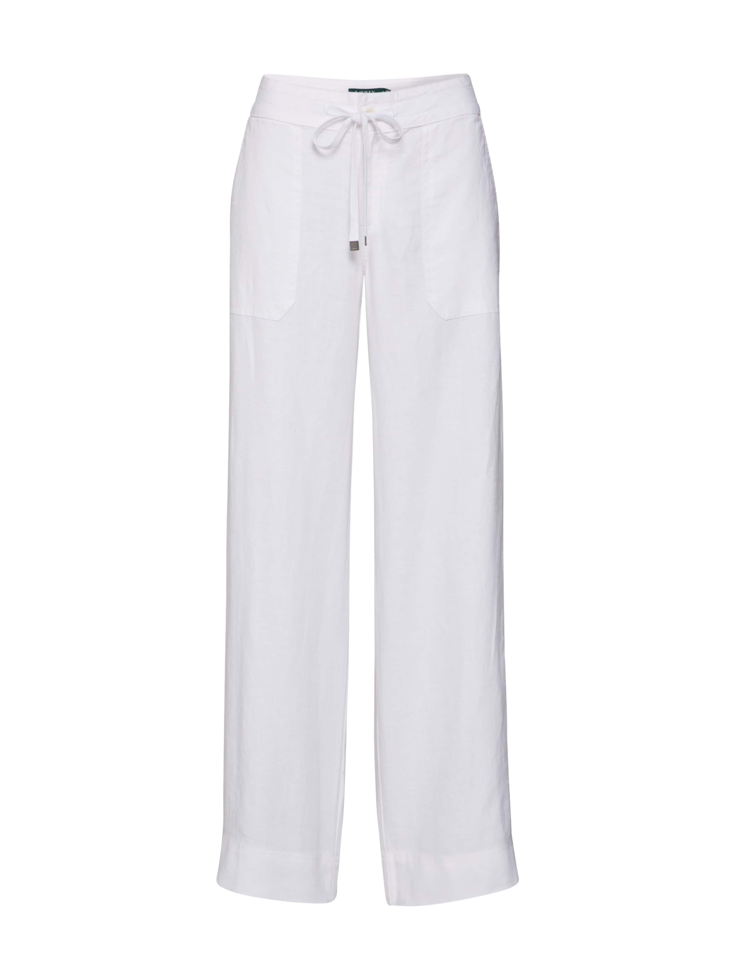 Lauren Ralph Lauren Wide Leg Hose 'JOVONIE-WIDE LEG-PANT' in Weiß: Vorderseite
