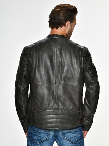 MUSTANG Lederjacke 'James' in Grau