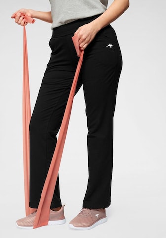 KangaROOS Regular Pants in Black: front