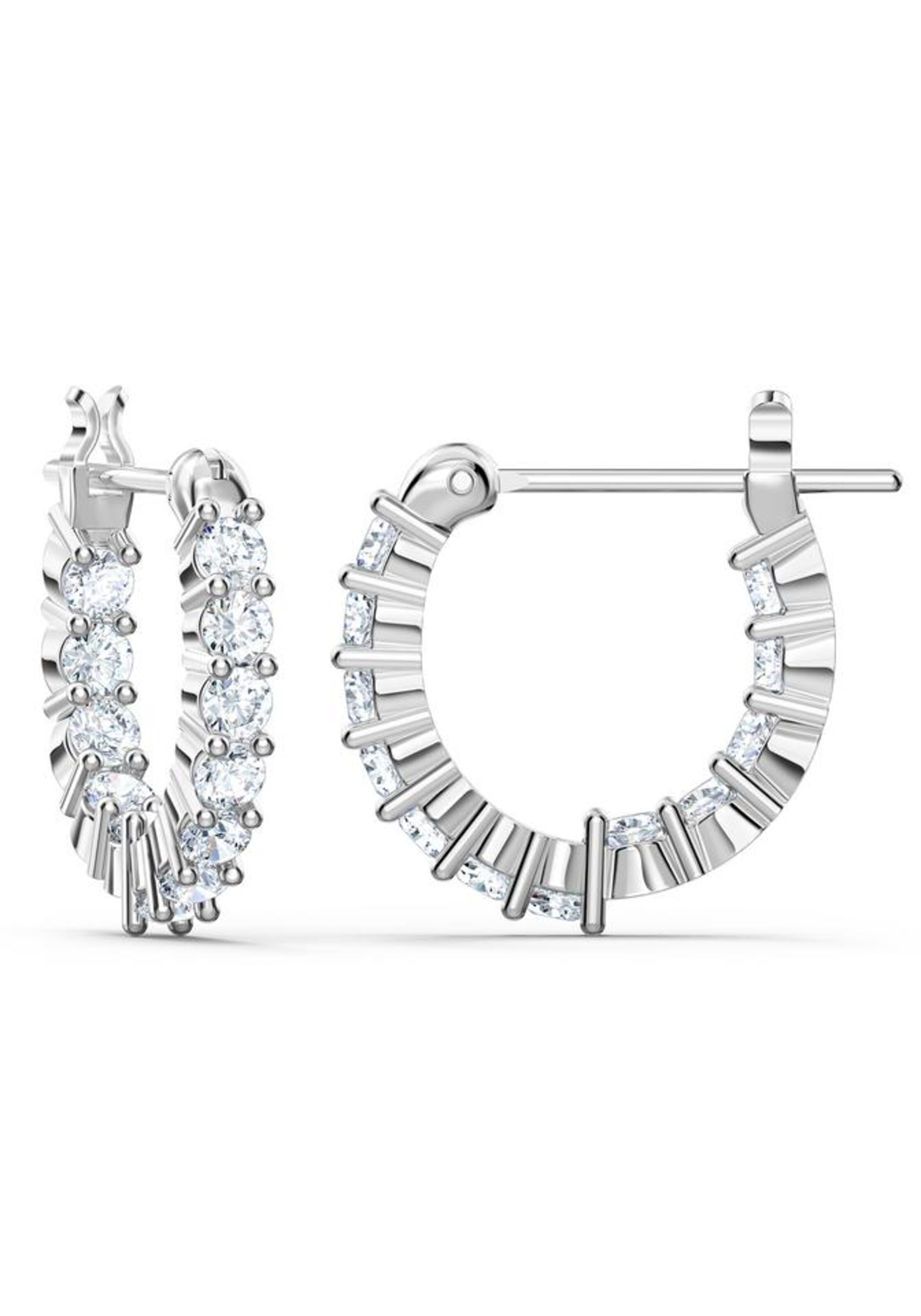 Boucles d'oreilles 'Matrix' Swarovski en argent