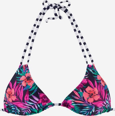 VENICE BEACH Triangel-Top 'Summer' in navy / mischfarben / pink, Produktansicht