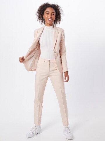 Coupe slim Pantalon à plis COMMA en beige