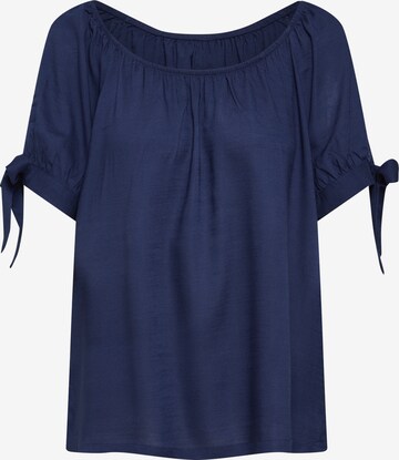 QS Blouse in Blauw: voorkant