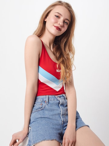 LEVI'S ® Bustier Badpak 'Florence' in Rood: voorkant