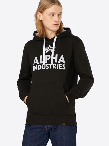 juoda ALPHA INDUSTRIES Megztinis be užsegimo: priekis