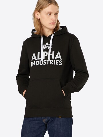 ALPHA INDUSTRIES Sweatshirt in Schwarz: predná strana