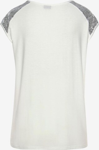 T-shirt LASCANA en blanc