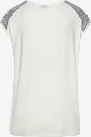 T-shirt LASCANA en blanc