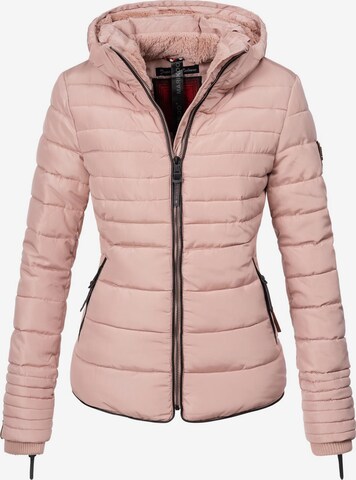 MARIKOO Winterjas 'Amber' in Roze: voorkant