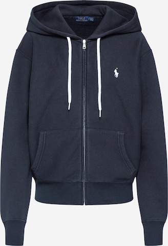 Polo Ralph Lauren Zip-Up Hoodie in Black: front