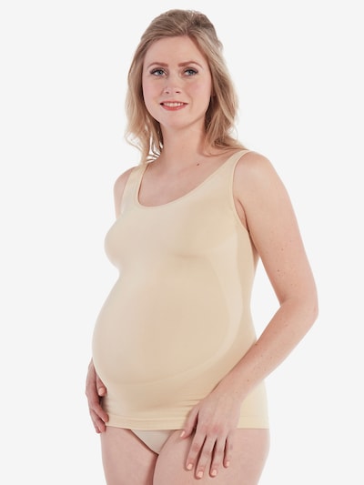 MAGIC Bodyfashion Schwangerschaftstop 'Mommy Supporting Tanktop' in beige, Produktansicht