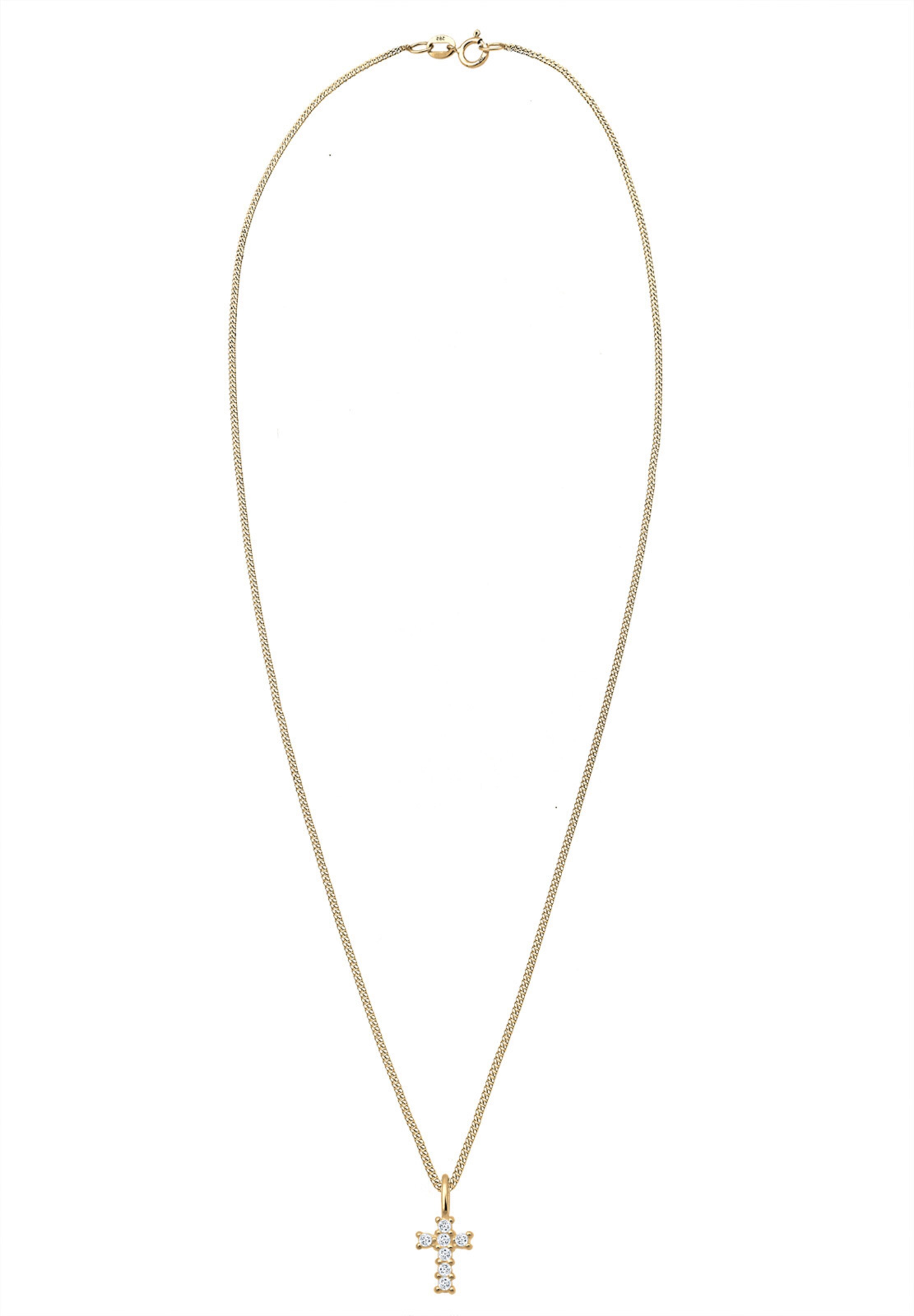 Chaîne 'Kreuz' ELLI PREMIUM en or : devant