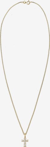 ELLI PREMIUM Ketting 'Kreuz' in Goud: voorkant