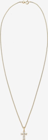 ELLI PREMIUM Necklace 'Kreuz' in Gold: front